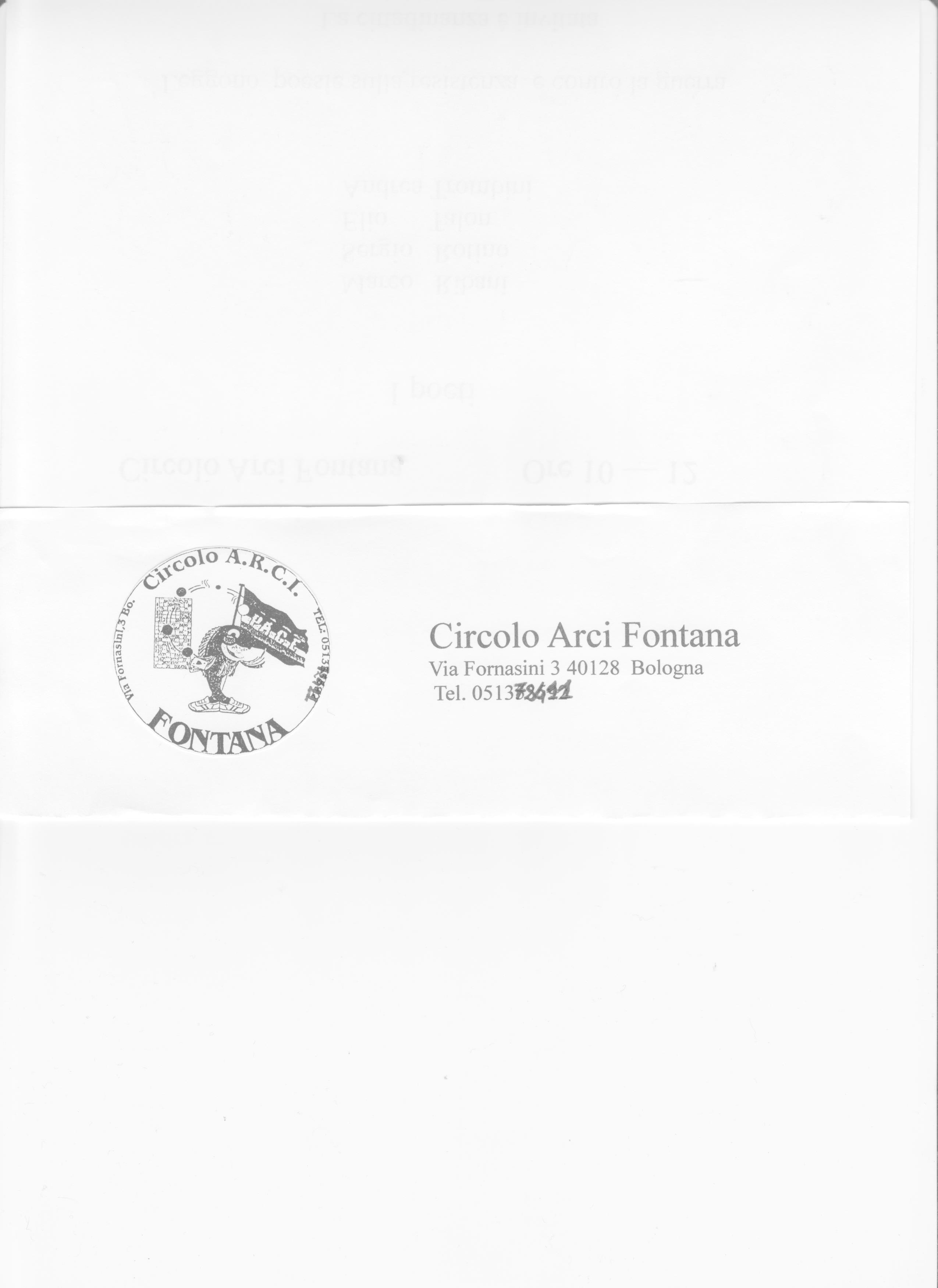 Il Logo è rappresentato da un pesce con in mano la cartella per la tombola e la bandiera della pace.