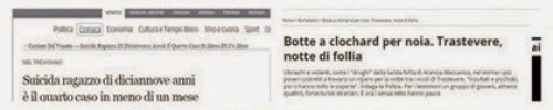 Articoli che testimoniamo una perdita di senso