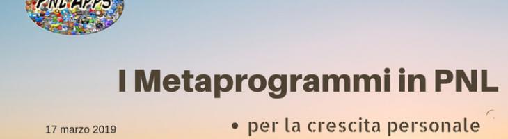 I metaprogrammi in PNL