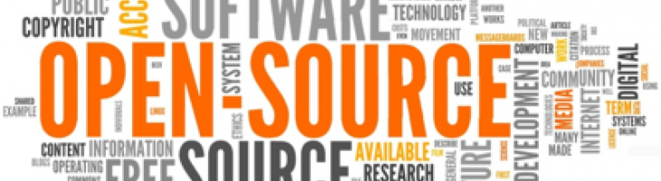 Una nuvola di parole chiave open source e free