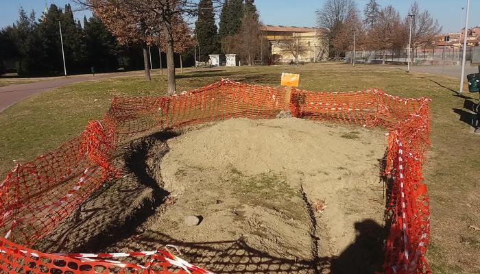 aiuola in allestimento