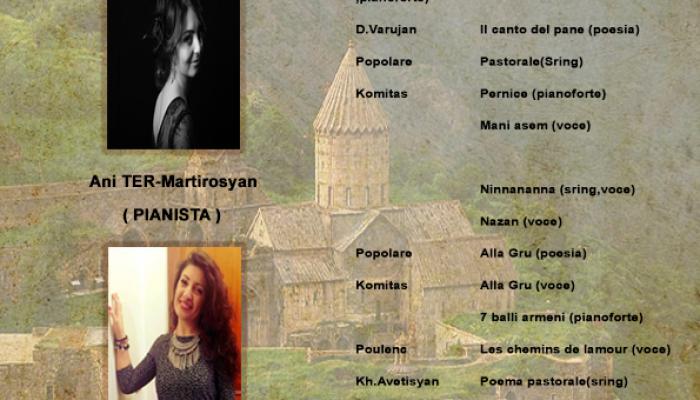 Programma concerto di musica della Comunità Armena di Bologna