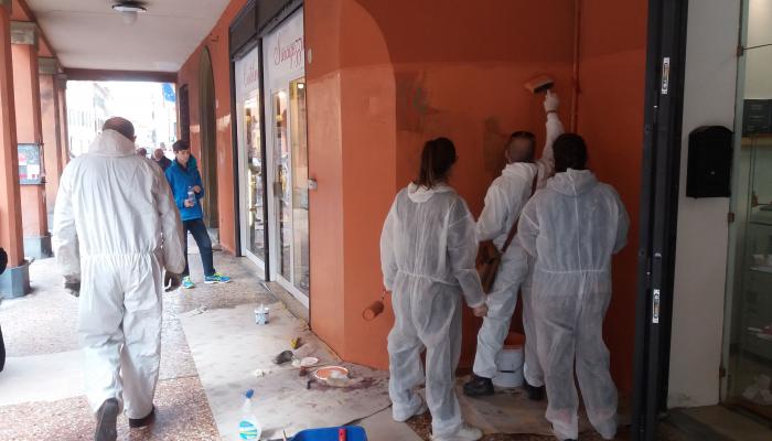 foto intervento di tinteggiatura Pacinotti  - via Saragozza