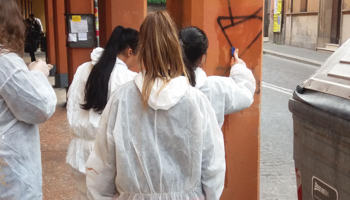 foto intervento di tinteggiatura Pacinotti - via Saragozza
