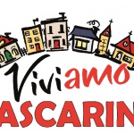 Associazione ViviAmo Mascarino logo con le case di Mascarino Venezzano (Frazione di Castello d'Argile) colorate